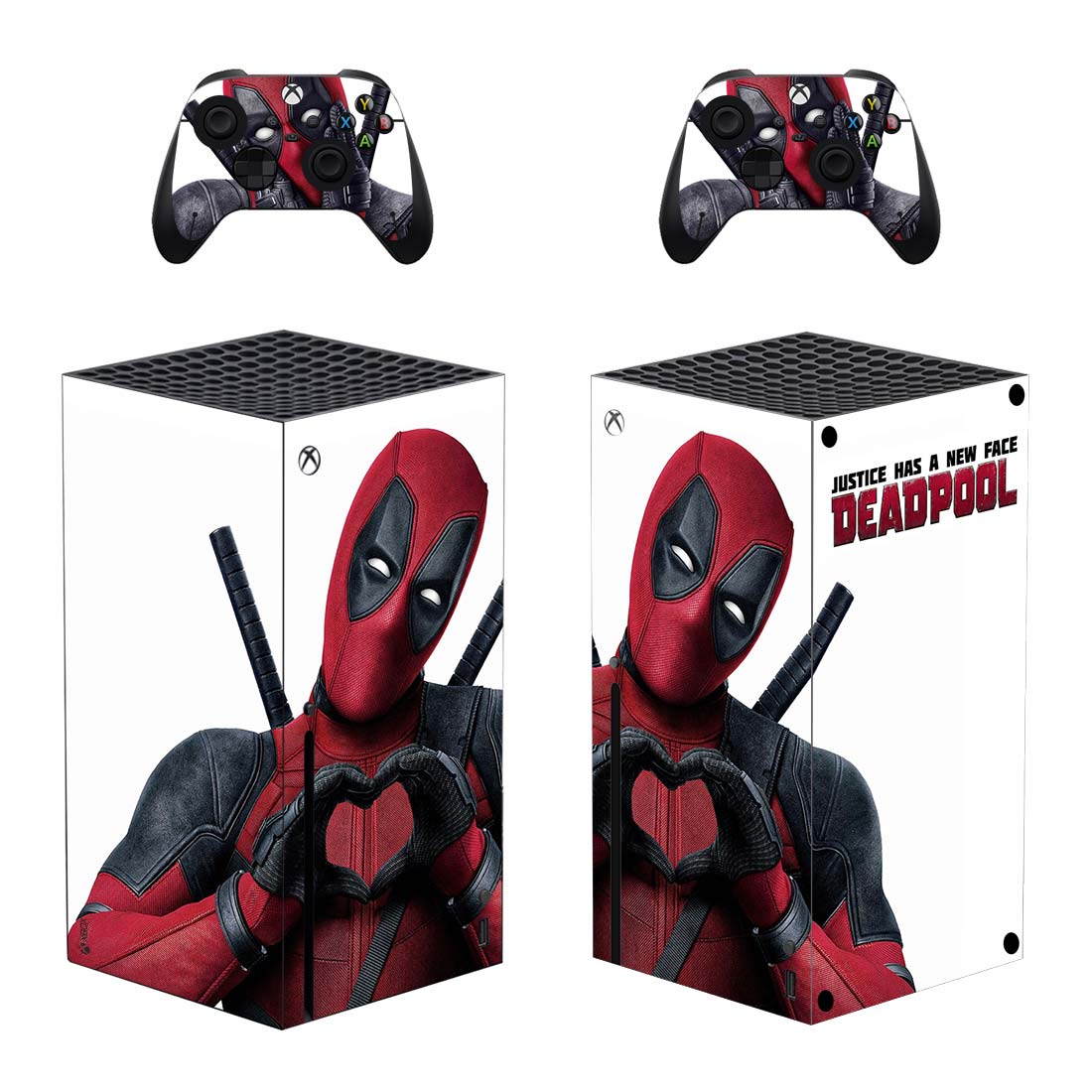

Виниловые наклейки на Xbox Series X и геймпад Microsoft Wireless Controller Deadpool игровая консоль Skin (PV6054)