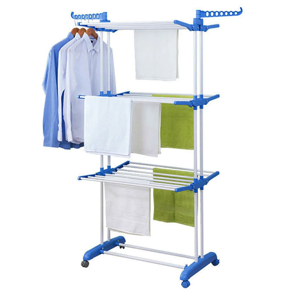 

Складная многоярусная сушилка для белья, вещей, одежды до 50 кг Garment rack with wheels (172х73х64)