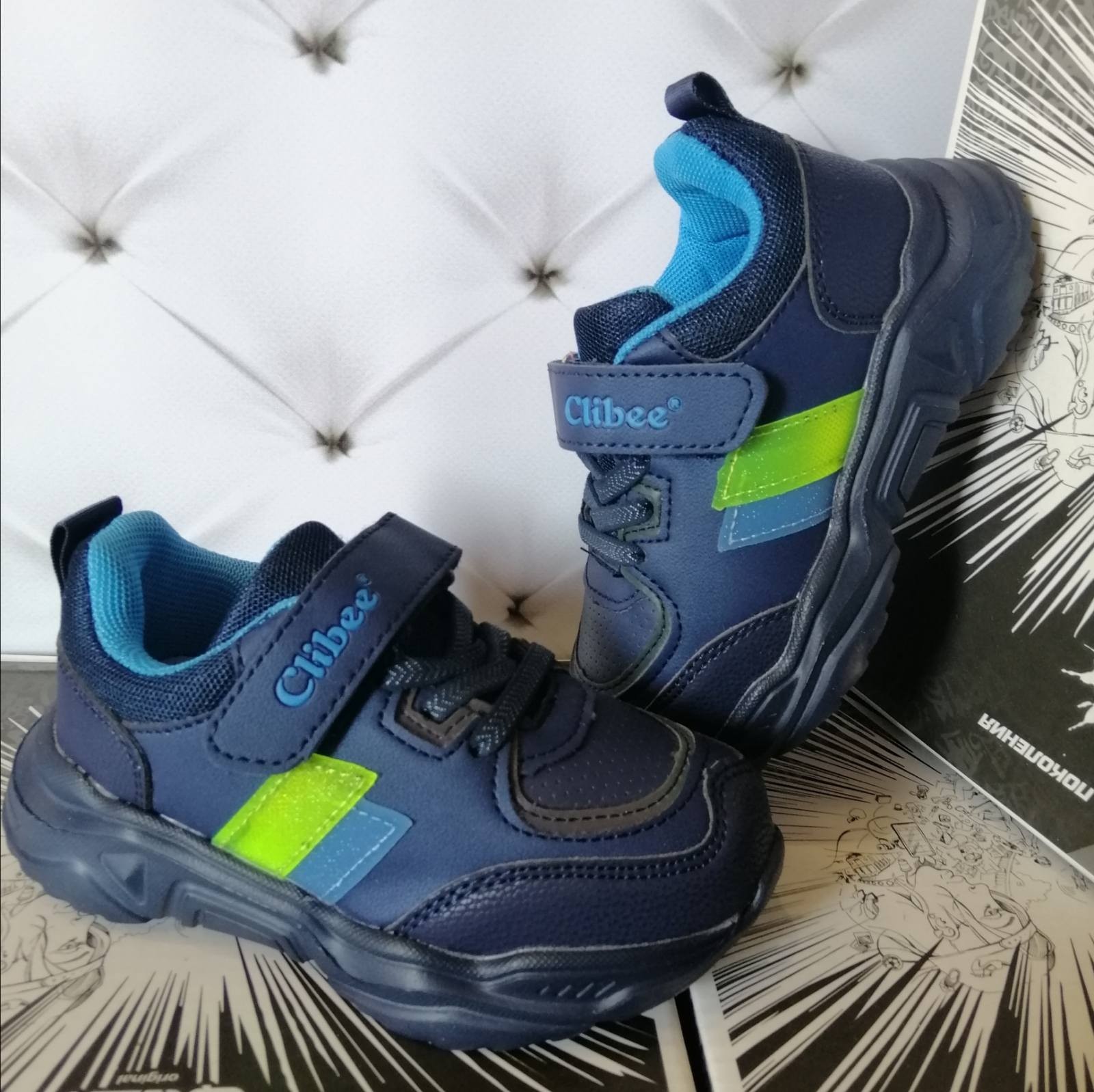 

Кроссовки для мальчика Clibee 899 F blue синие р. 31-19,3 см