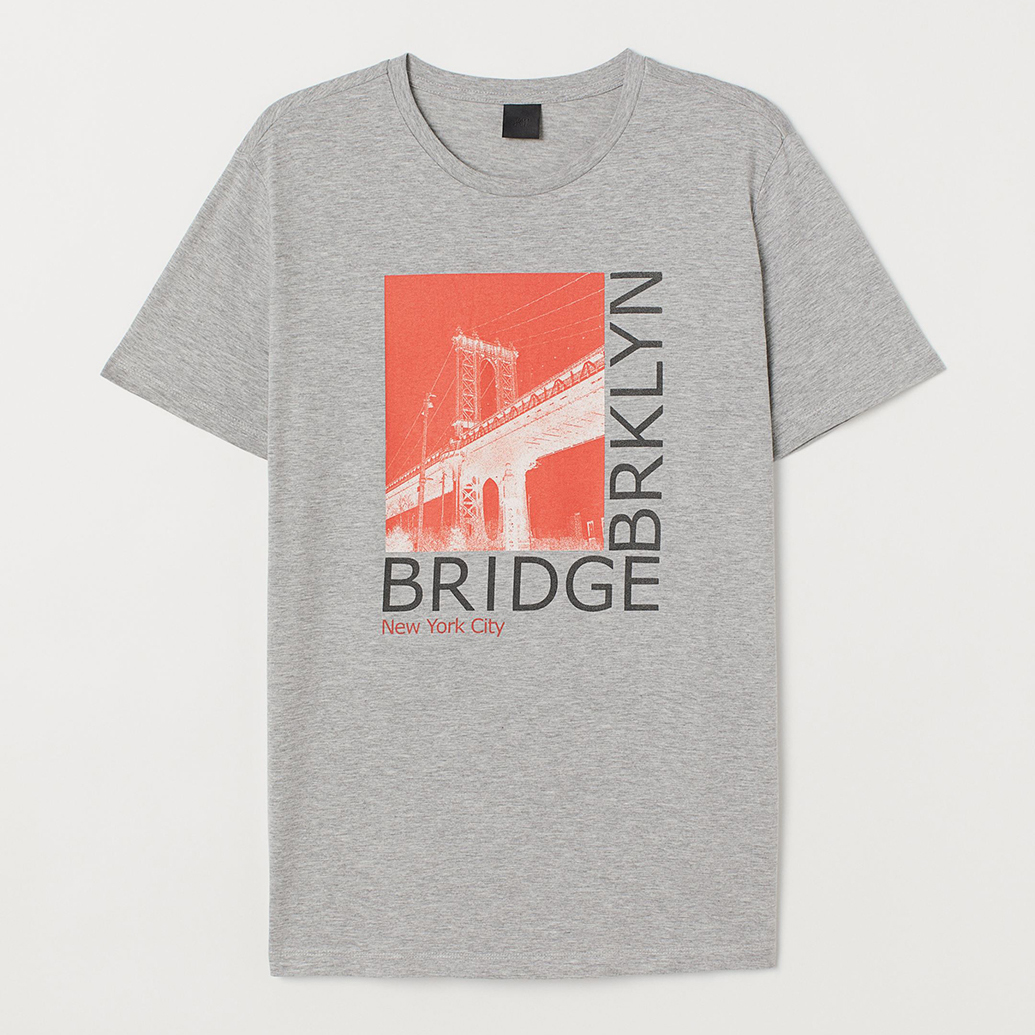 

Футболка H&M 0649440  Серая, Футболка H&M 0649440 S Серая