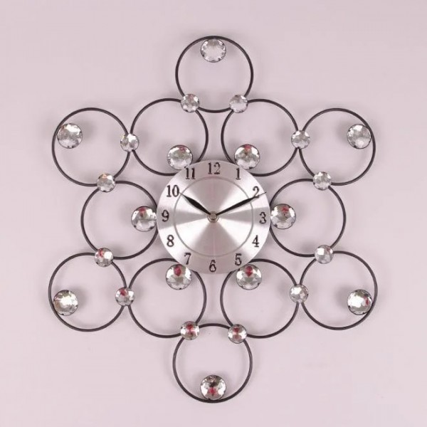 

Настенные часы Часы металлические с стразами Flora D-45 см. 38198