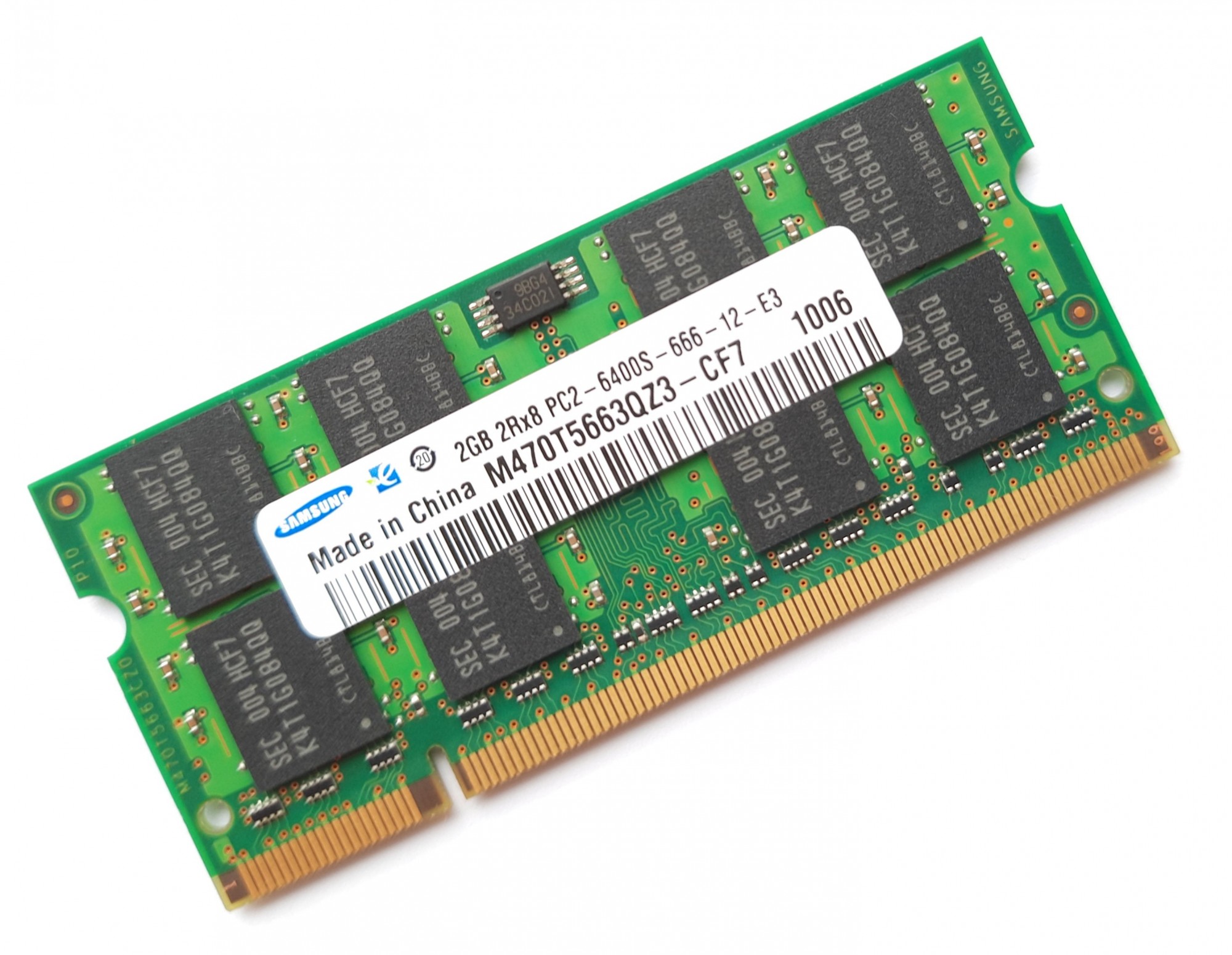 

Оперативная память Samsung 2GB DDR2-800 PC2-6400s для ноутбука