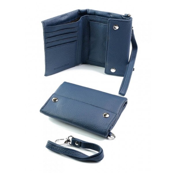 

Мужское кожаное портмоне PortMan E1530-1687 Blue