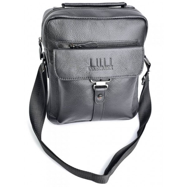

Мужская сумка кожаная через плечо BagMan 1804 Black