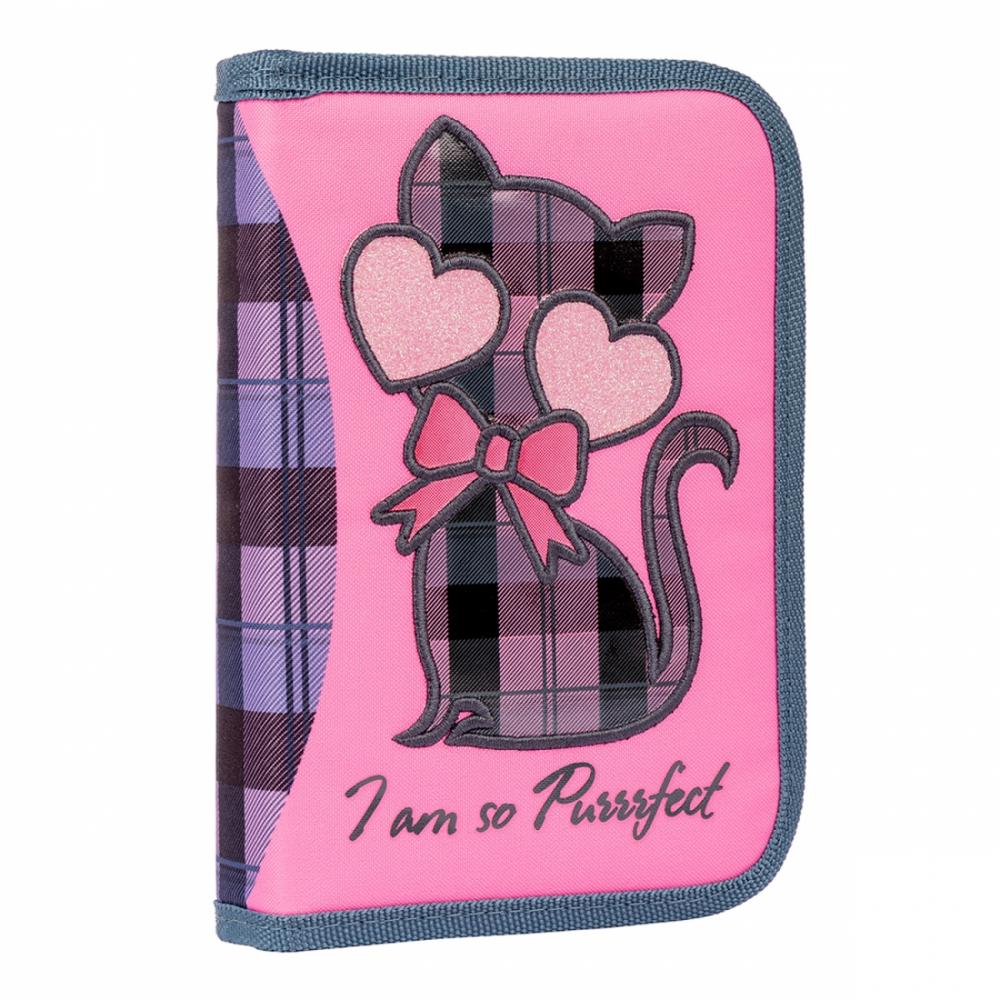 

Пенал 1 Вересня одинарный с двумя клапанами HP-04 Purrrfect (532905)