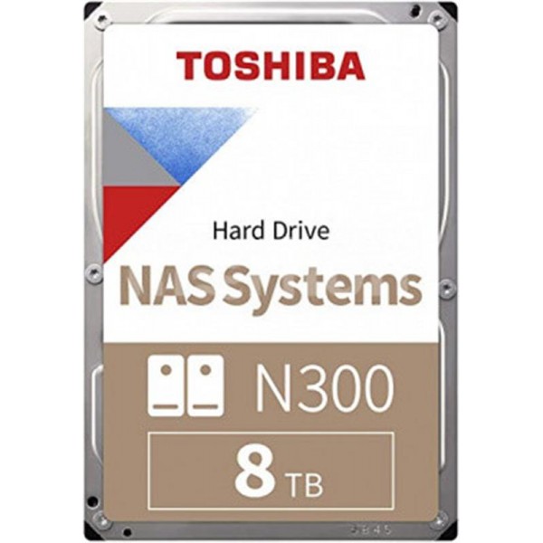 

HDD SATA 8.0TB Toshiba N300 NAS 7200rpm 256MB (HDWG180UZSVA)