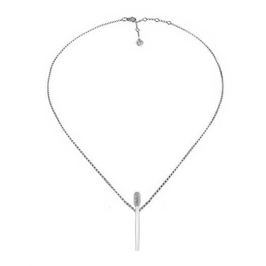 

Серебряное колье Спичка 6132\50 Белый