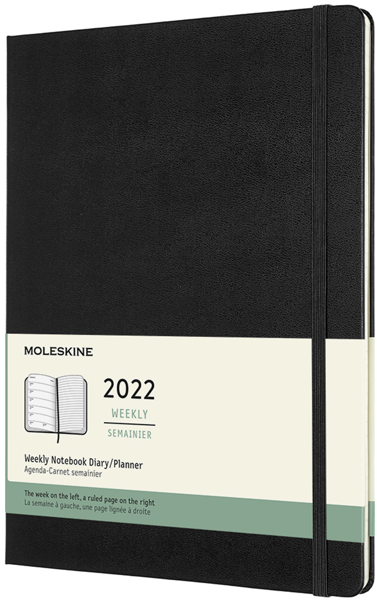 

Еженедельник Moleskine 2022 19 х 25 см 144 страницы Чёрный (8056420855753)