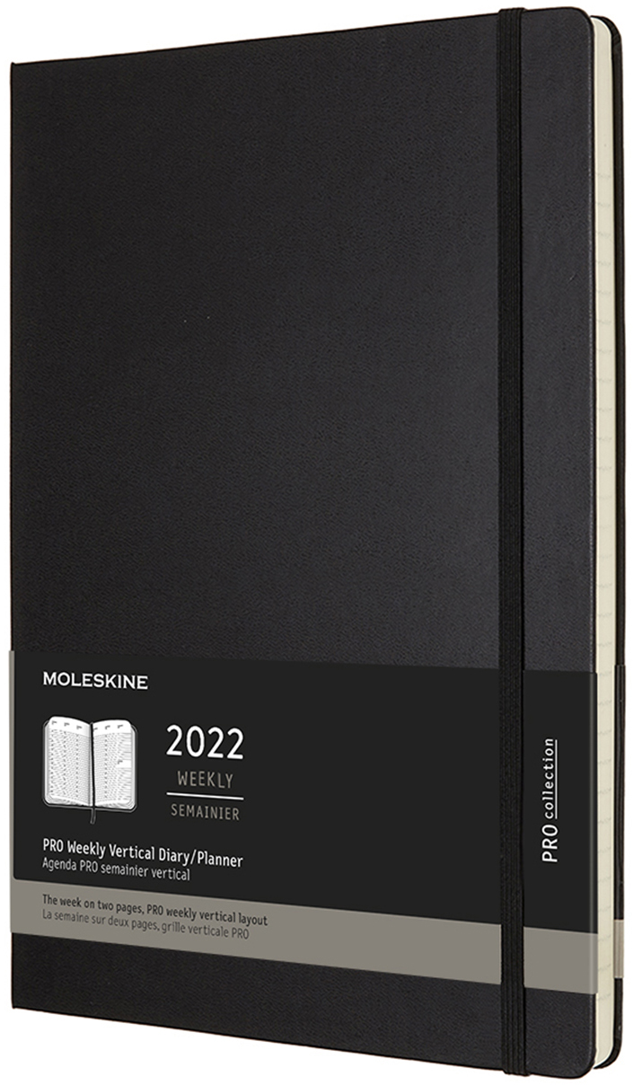 

Еженедельник Moleskine Вертикальный PRO 2022 А4 Черный (8056420856132)