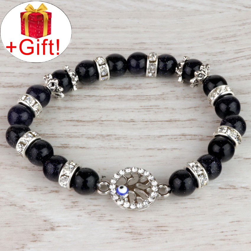 

Браслет авантюрин синий натуральный (8 мм), размер 19 см, julB1041