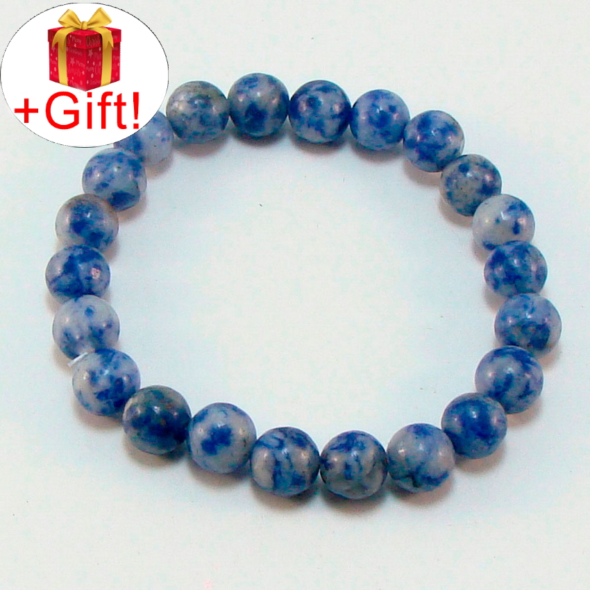 

Браслет азурит натуральный (8 мм), размер 18 см, julB0035-9