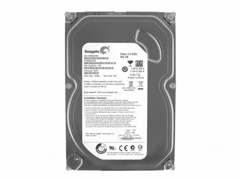 

Жёсткий диск Seagate Pipeline HD 500GB 5900rpm 8MB ST3500312CS 3.5 SATA II