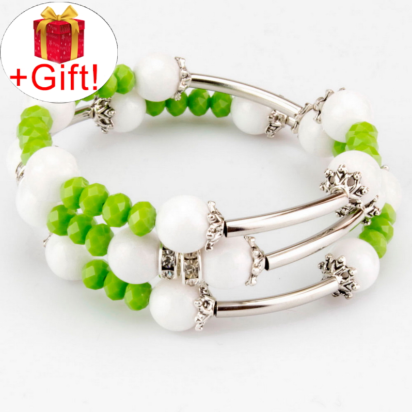 

Браслет агат натуральный и чешское стекло с огранкой (8,10 мм), размер 17 см, julB0369