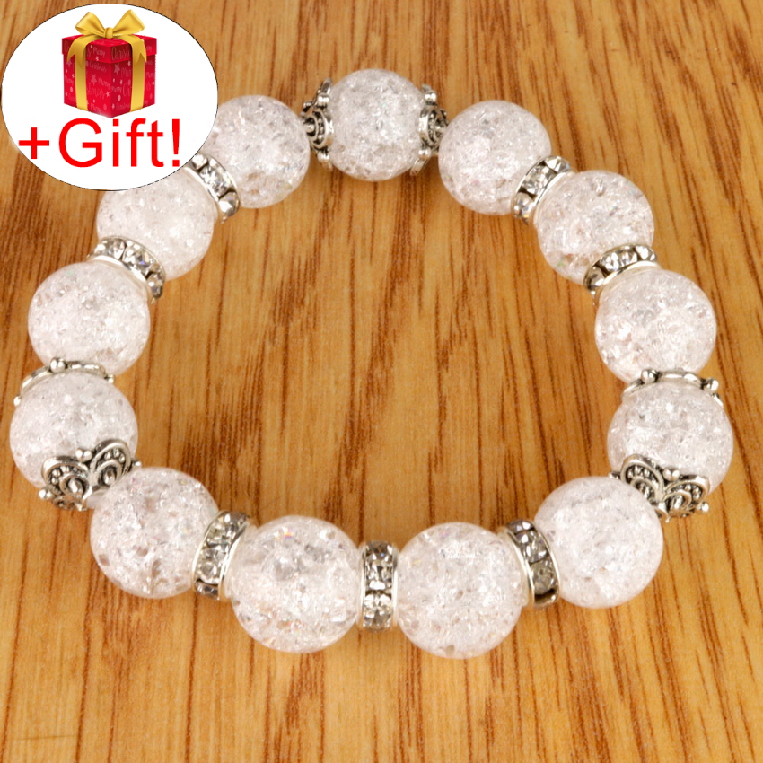 

Браслет горный хрусталь натуральный (12 мм), размер 19 см, julB1027