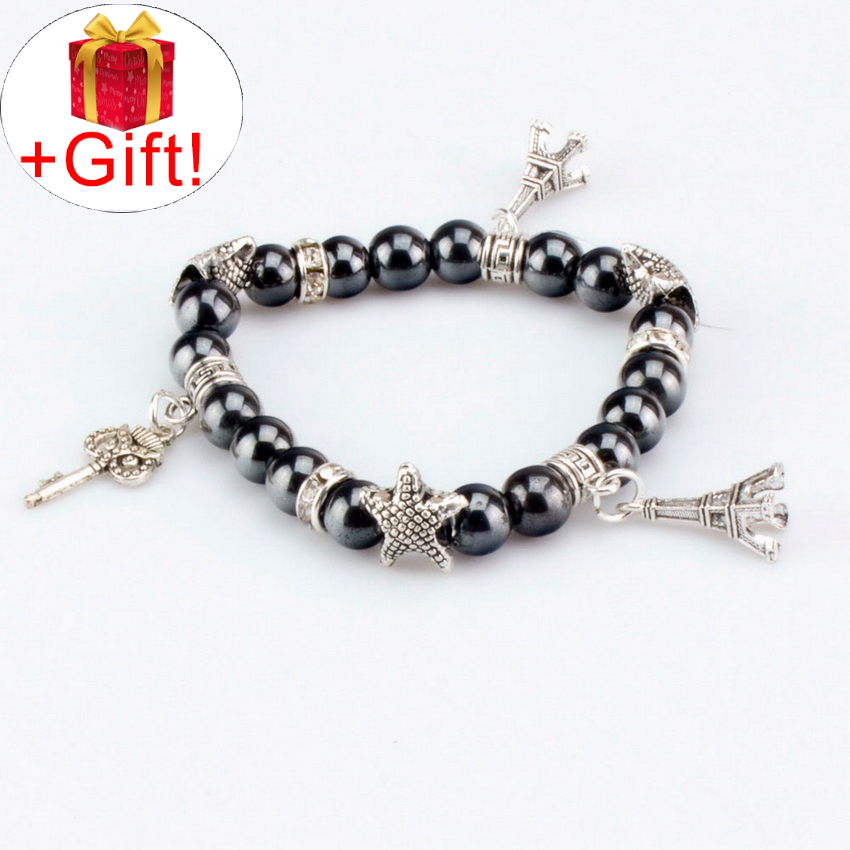 

Браслет гематит натуральный (8 мм), размер 17 см, julB0434