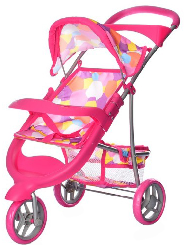 

Коляска для кукол Melogo 9614 Pink-Multicolor (Melogo 9614 pink/multi)