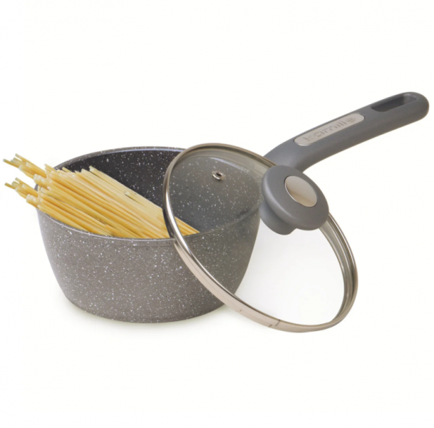 

Ковш с крышкой Kamille 1.8л и гранитным покрытием для индукции и газа KM-4280GR