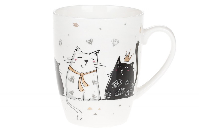 

Набор кружек фарфоровых Bon Cats с золотом 380-412, 350мл, 12 шт