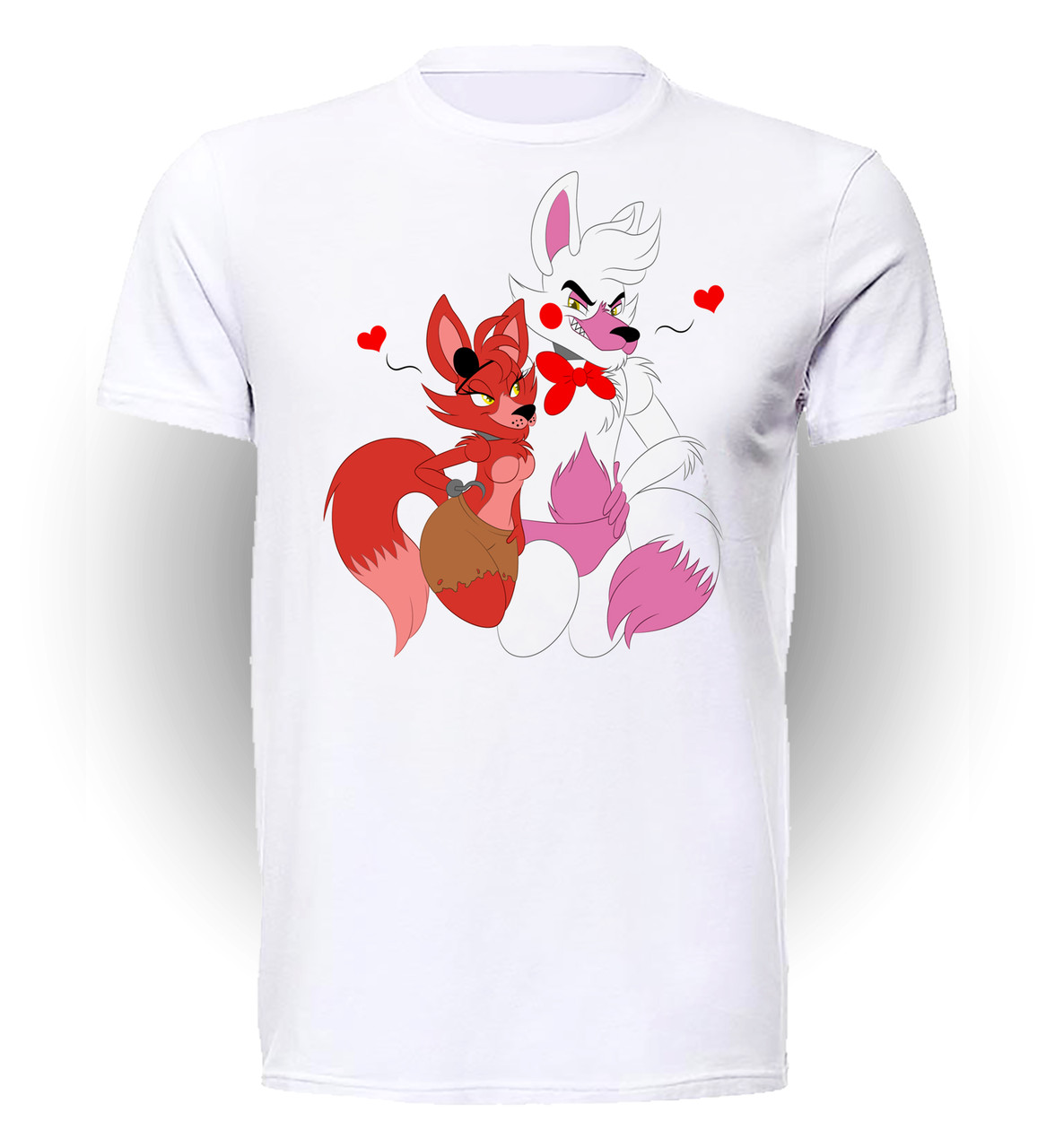 

Футболка детская 134 см Gee! Белая с рисунком 5 ночей с Фредди Five Nights at Freddy’s Female Foxy and Male Mangle FN.01.069