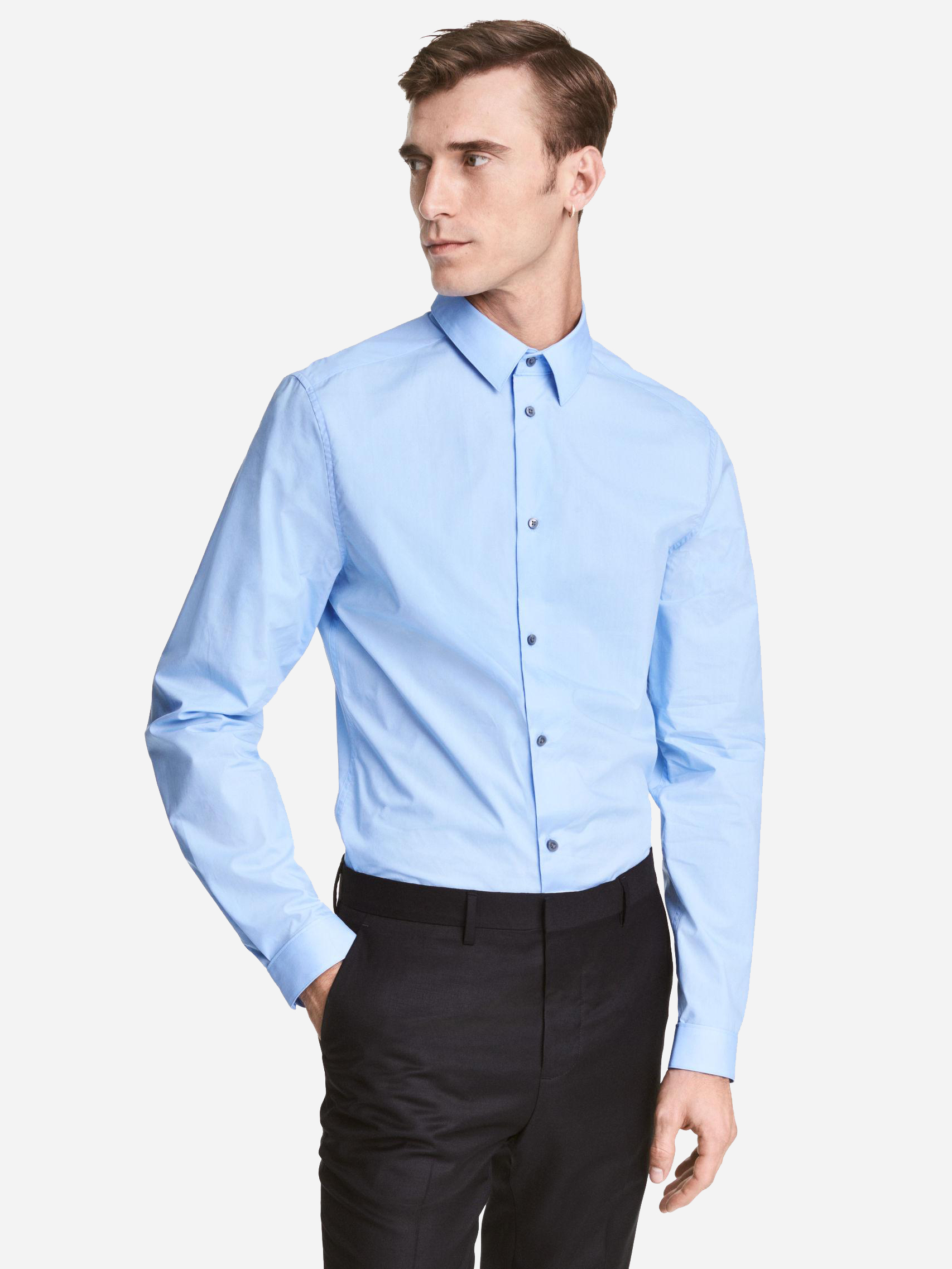 

Рубашка H&M 4081048-ACUP M Голубая