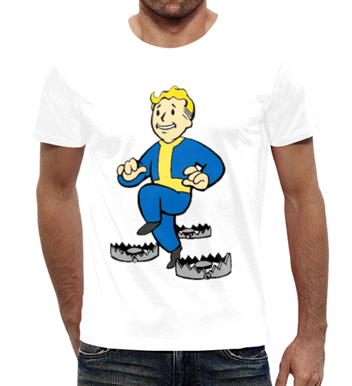 

Футболка детская 134 см Gee! Белая с рисунком Fallout Фаллаут капканы FL.01.12
