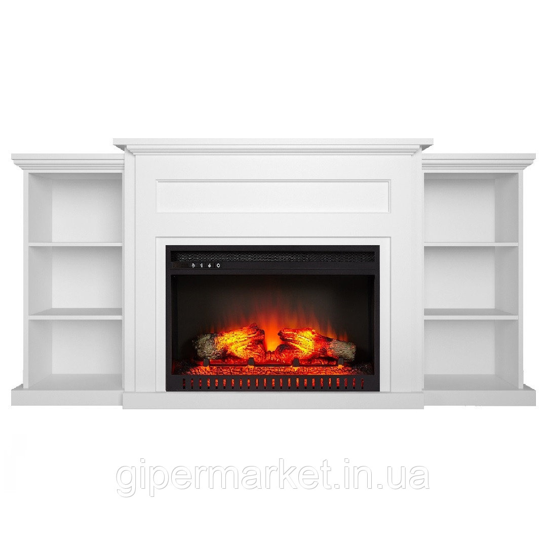 

ТВ тумба с электро камином ArtiFlame VICTORIA AF26 Белый бьянко с эффектом пламени и обогревом