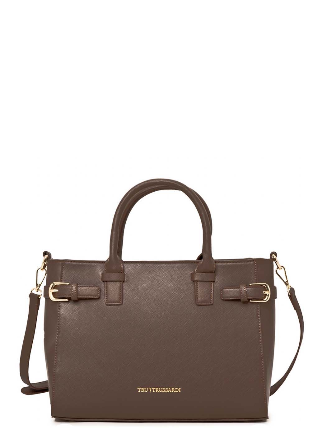 

Кожанная сумка Trussardi коричневая Tr001373