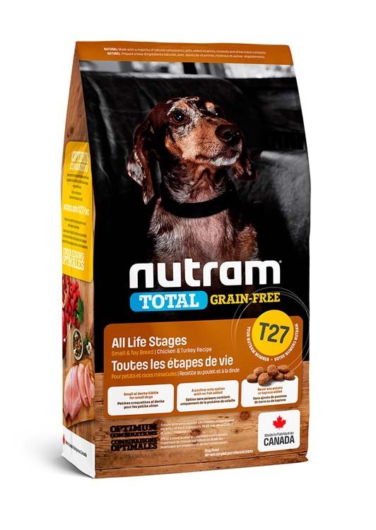 

Сухой корм для собак малых пород Nutram T27 Total Grain Free Small Breeds Chiken & Turkey 20 кг
