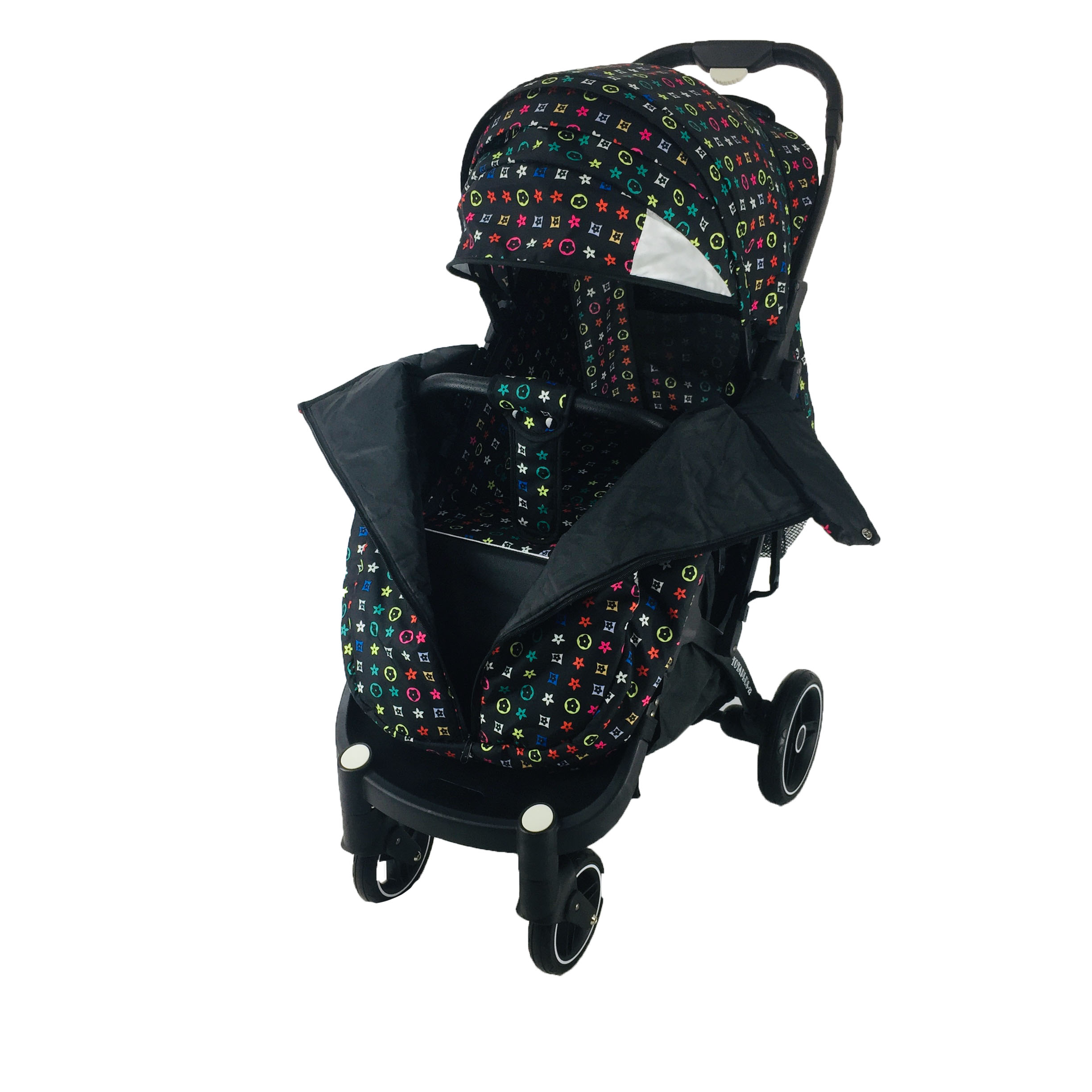 

Коляска Yoya Plus Pro-22 Черно-зеленая LV Black на Черной раме