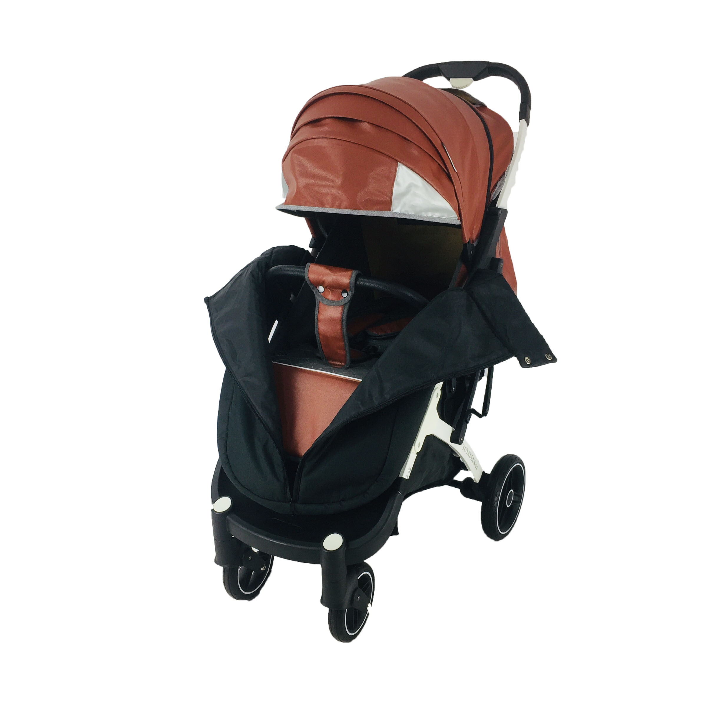 

Коляска Yoya Plus Pro-22 Коричневая кожа на Белой раме