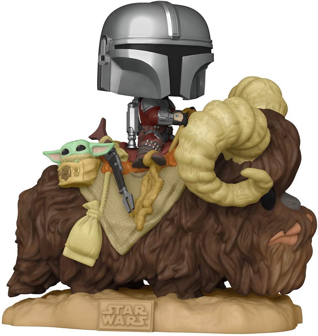 

Фигурка Funko Pop Deluxe: 416 Mandalorian on Bantha with Child Мандалорец и Малыш Йода верхом на Банте (52373)