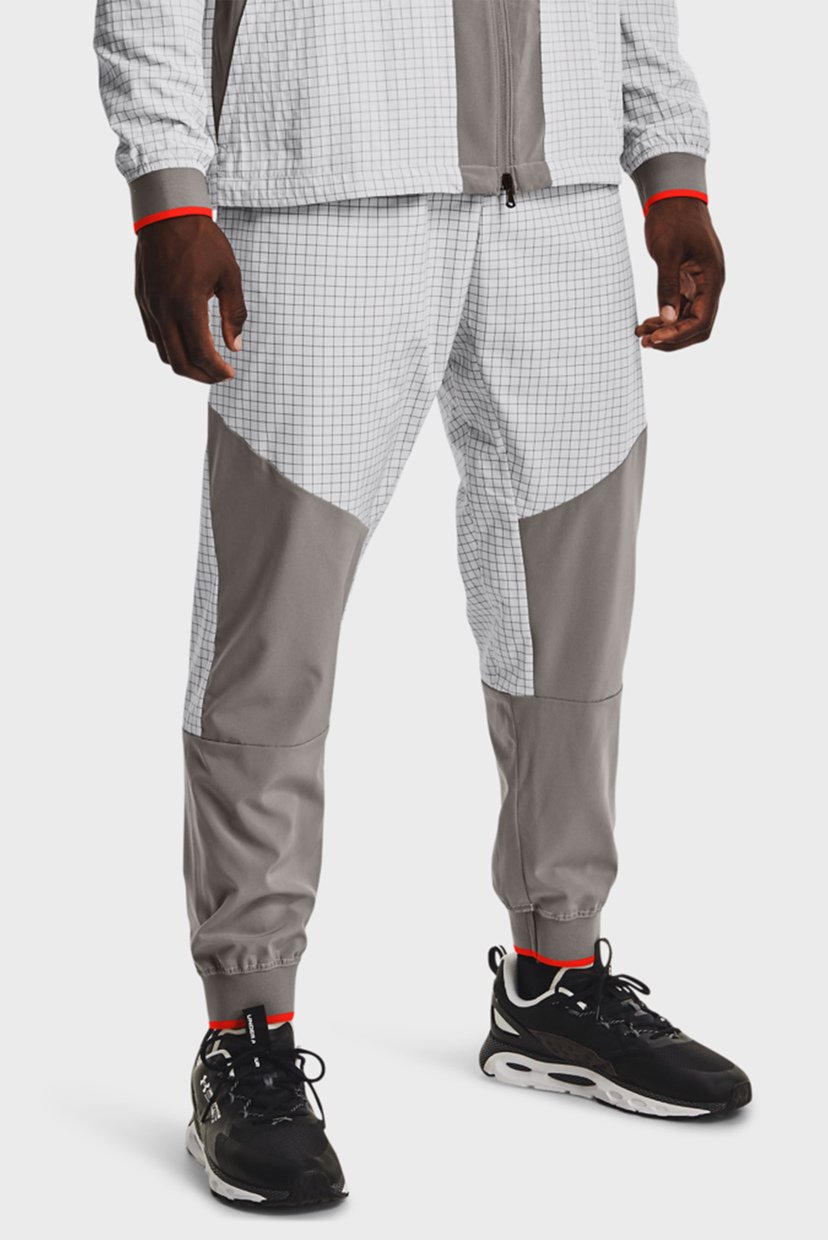 

Мужские светло-серые спортивные брюки UA RUSH LEGACY WIND PANT Under Armour LG 1366187-066