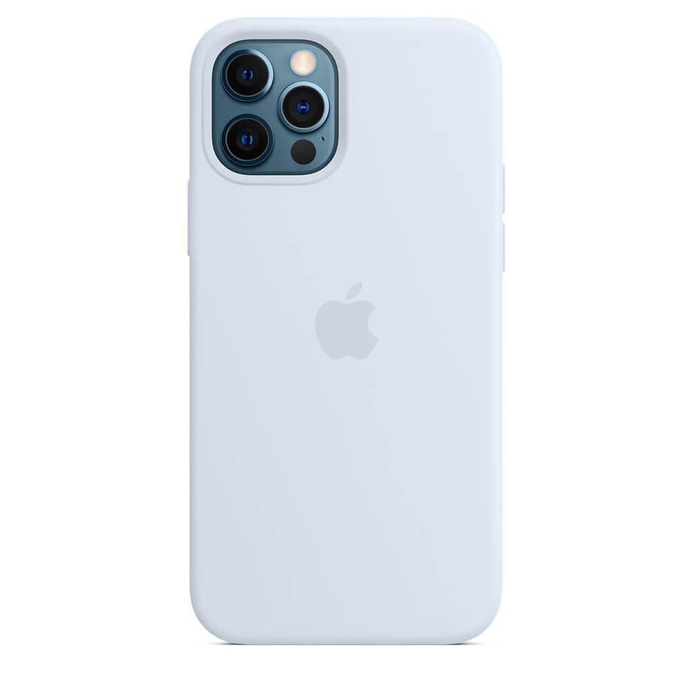 

Чехол Silicone case (AAA) full with Magsafe для Apple iPhone 12 Pro / 12 (6.1") Голубой / Cloud Blue Без бренда