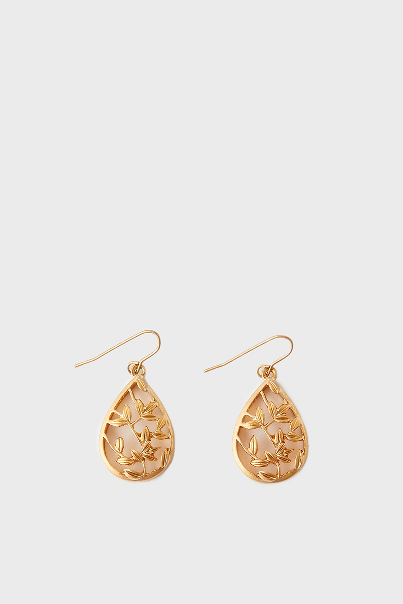 

Женские золотистые серьги DFG LEAF TEARDROP EA Accessorize OS 181862