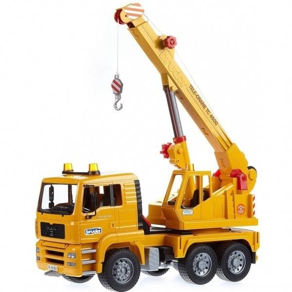 

Машинка Автокран Bruder Man Tele-Crane TC4500, 45 см, жовтий (02754)