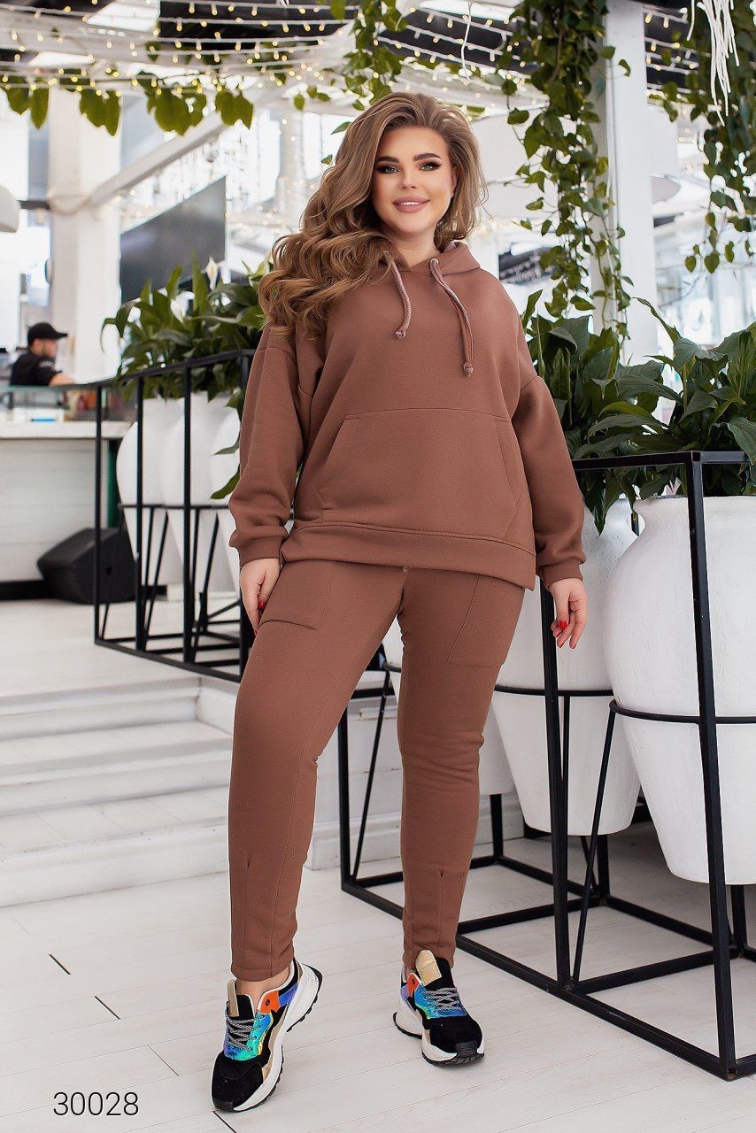 

Женский утеплённый костюм из худи и джоггеров Fоsаn, Карина коричневый  46-48, Женский утеплённый костюм из худи и джоггеров Fоsаn, Карина коричневый L 46-48