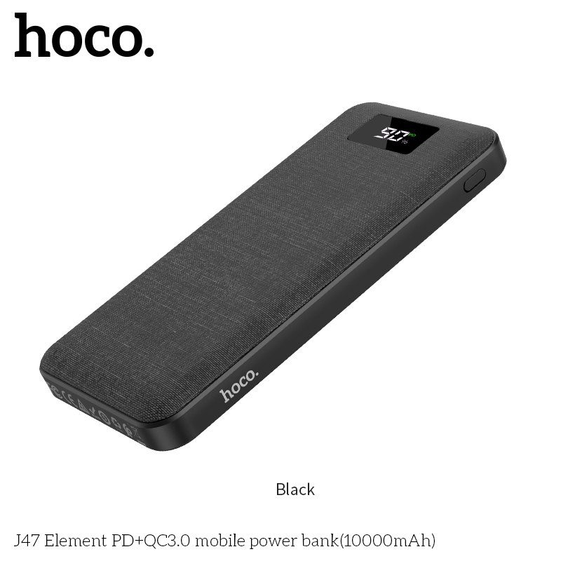 

УМБ HOCO Element J49 Power Bank 10000mAh |2USB/Type-C, QC3.0/PD, 3A| Black
