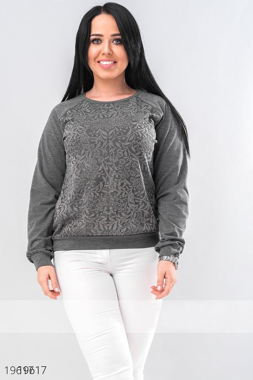 

Женский свитшот с цветочным узором Fоsаn, Златослава серый  42-44, Женский свитшот с цветочным узором Fоsаn, Златослава серый S 42-44