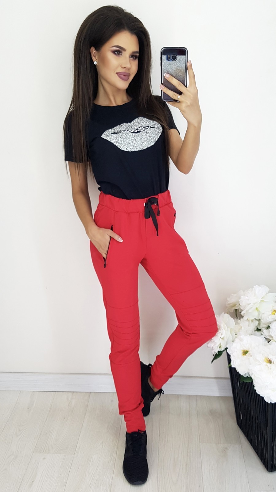 

Спортивные штаны REMISE STORE V190  красные, Спортивные штаны REMISE STORE V190 S красные