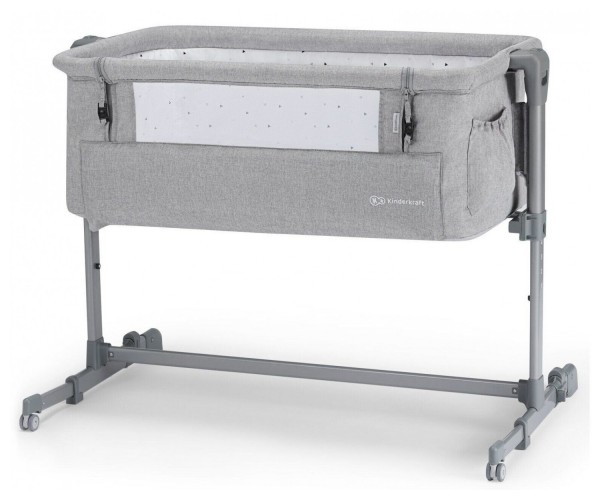 

Приставная кроватка-люлька Kinderkraft Neste Up Grey Light Melange Светло-серая
