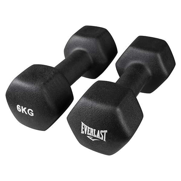 

Гантели для фитнеса Everlast 2 шт по 6кг черные