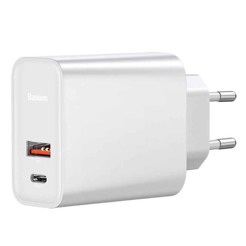 

СЗУ Baseus Speed PPS 30W Type-C + USB Белый