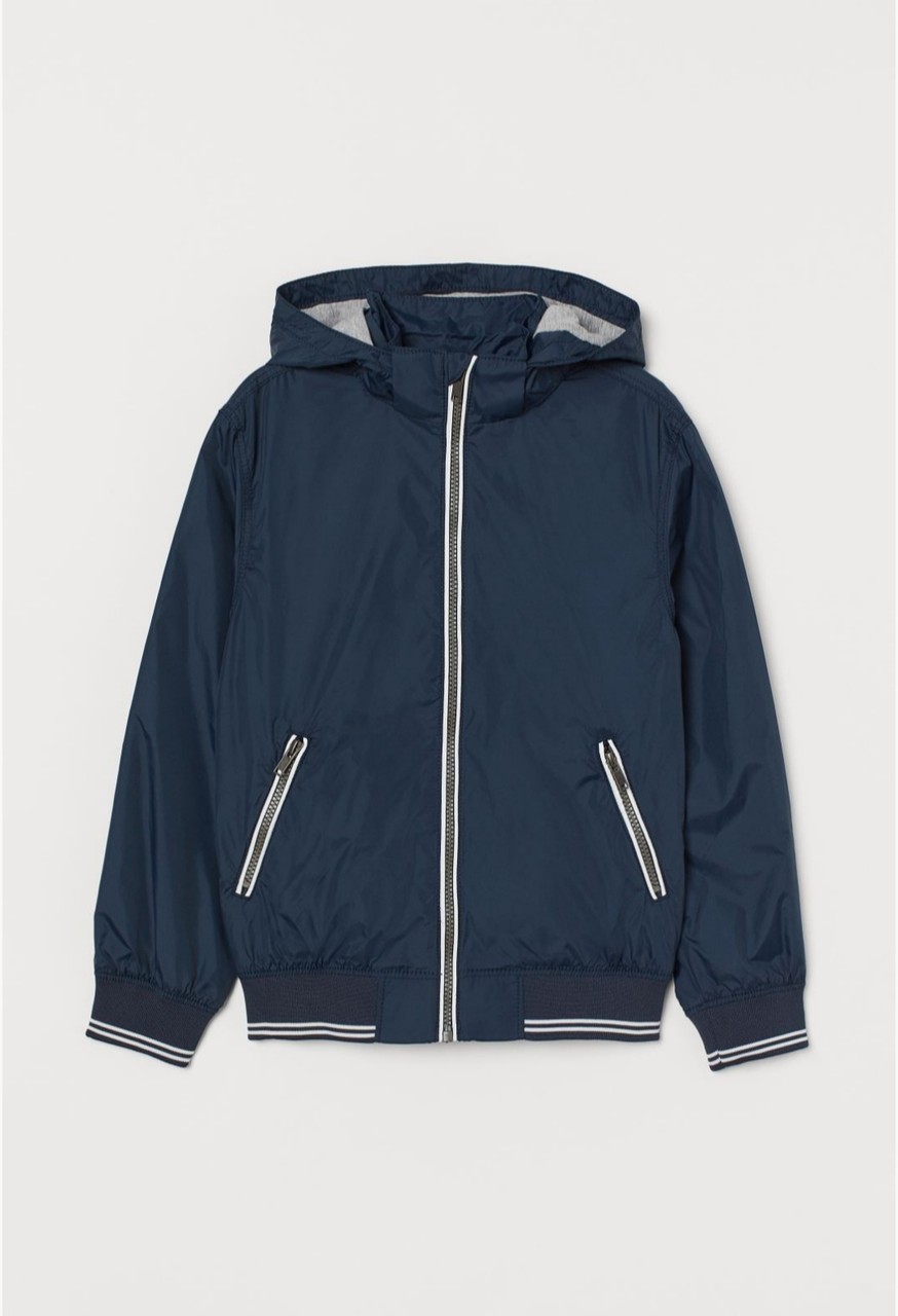 

Куртка для мальчика c капюшоном синяя H&M 170см (38550675)