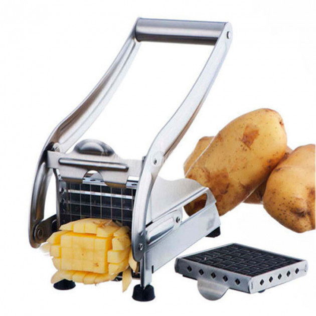

Ручная картофелерезка металлическая машинка Potato Chipper для нарезки картофеля фри UN12-15