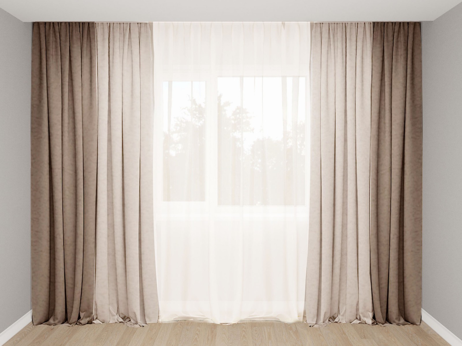 

Комплект Декорин Диамант Дабл капучино шторы 175x270 см 2 шт вуаль тюль 400х270 1 шт Капучино-бежевые с молочным