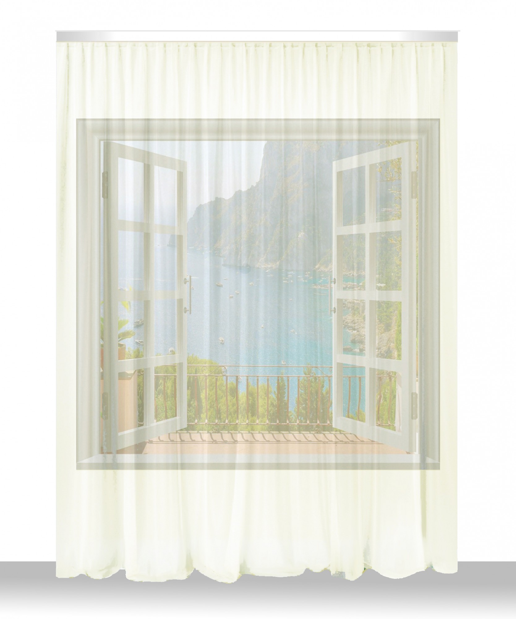 

Тюль Антивандальная Прозрачная Декорин Грек с утяжелителем 1000 х 270 см 1 шт Молочная