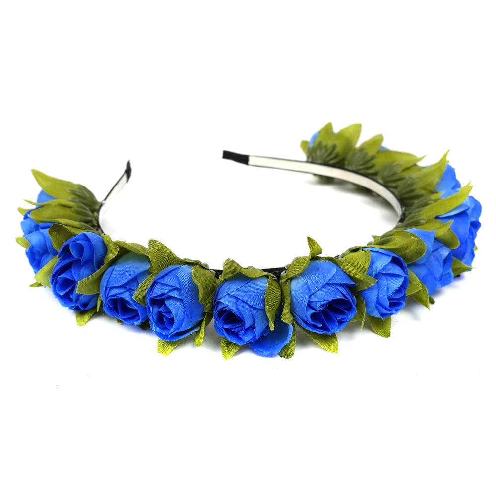 

Венок на голову маленькие розы Stasy - синий