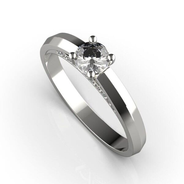 

Каблучка Lunet Jewellery з білого золота, з діамантом 19 розмір 23511521