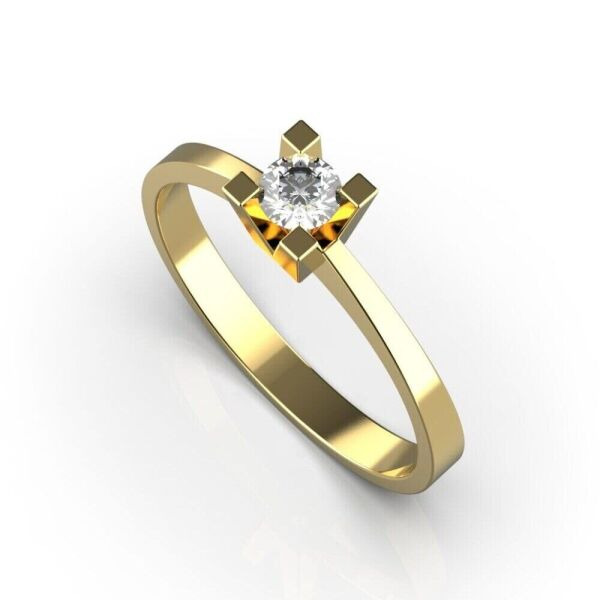 

Каблучка Lunet Jewellery з червоного золота, з діамантом 16 розмір 23982821