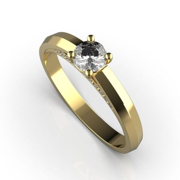 

Каблучка Lunet Jewellery з червоного золота, з діамантом 15.5 розмір 23122421